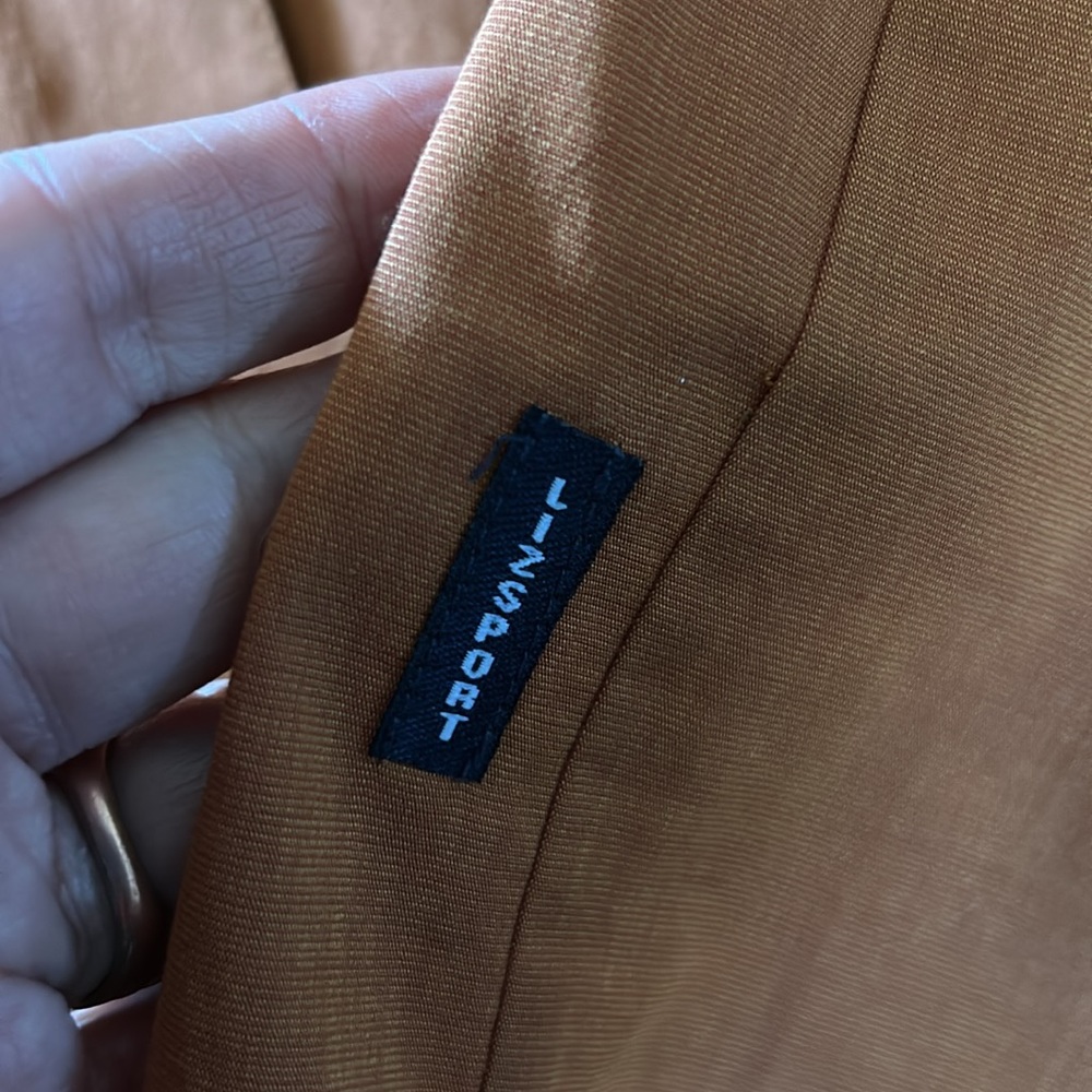 Rust Stretch Button-Up Collared Shirt - image 5